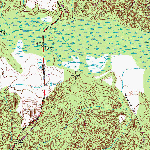 Topographic Map of The Hills of Potomac Creek, VA