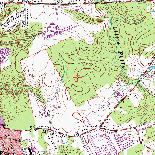 Topographic Map of The Oaks at Ferry Farm, VA