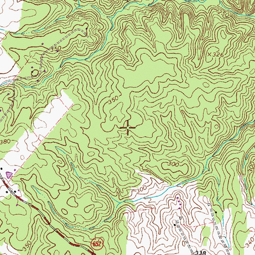 Topographic Map of The Willows, VA