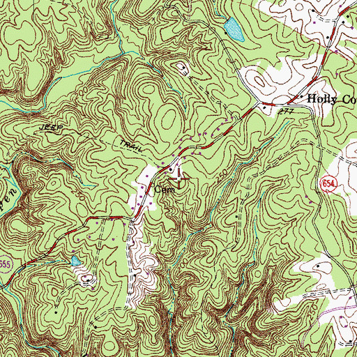 Topographic Map of Woodridge, VA