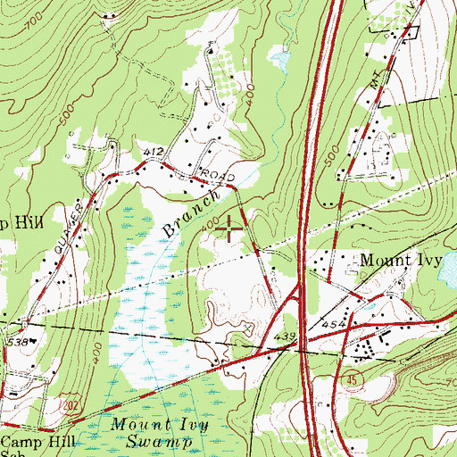 Topographic Map of Quaker Park, NY