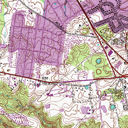 Topographic Map of Commissioner District 16, TN