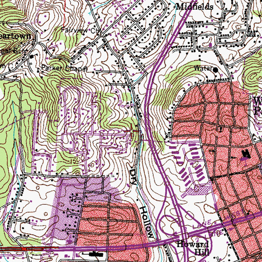 Topographic Map of Commissioner District 9, TN