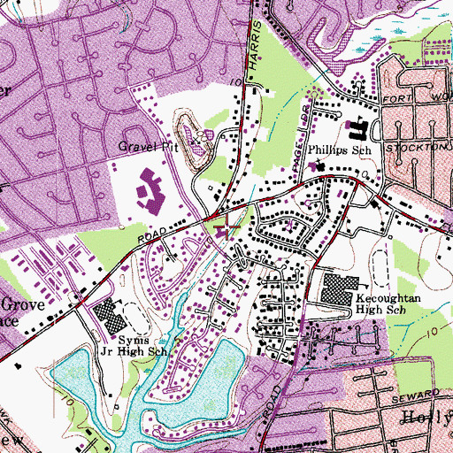Topographic Map of Gloria Dei Lutheran School, VA