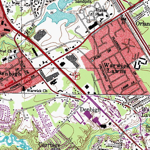 Topographic Map of Holloman Child Development and Education Center, VA