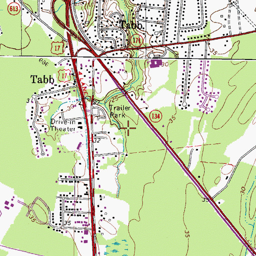 Topographic Map of Living Word Academy, VA