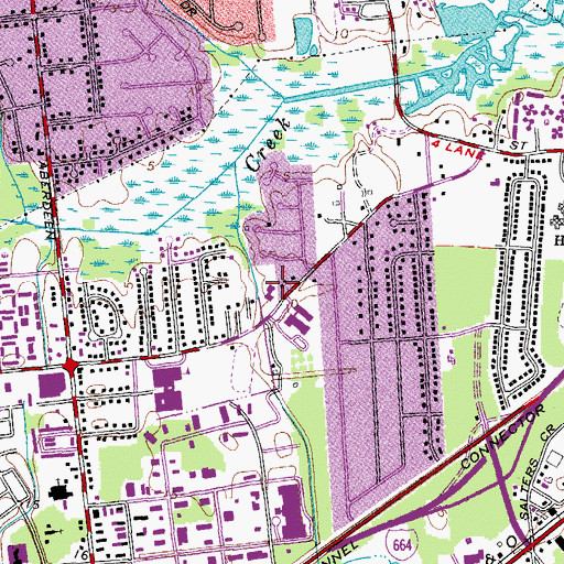 Topographic Map of Bethel Christian School, VA