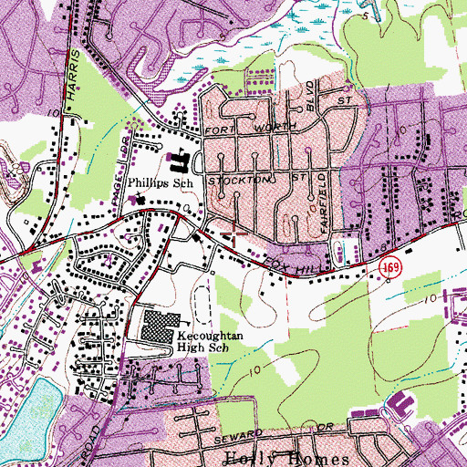 Topographic Map of Fox Hill Private School, VA