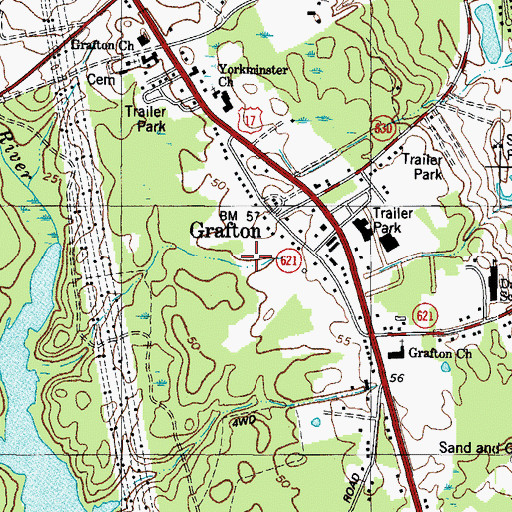 Topographic Map of Grafton High School, VA