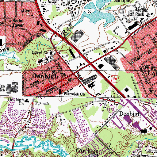 Topographic Map of Garden of Children School, VA