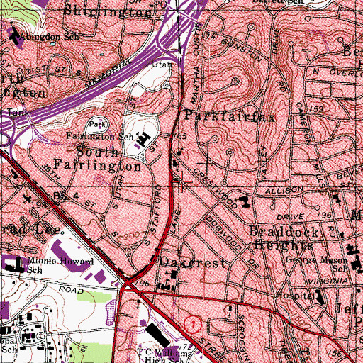 Topographic Map of Saint Clement Episcopal School, VA