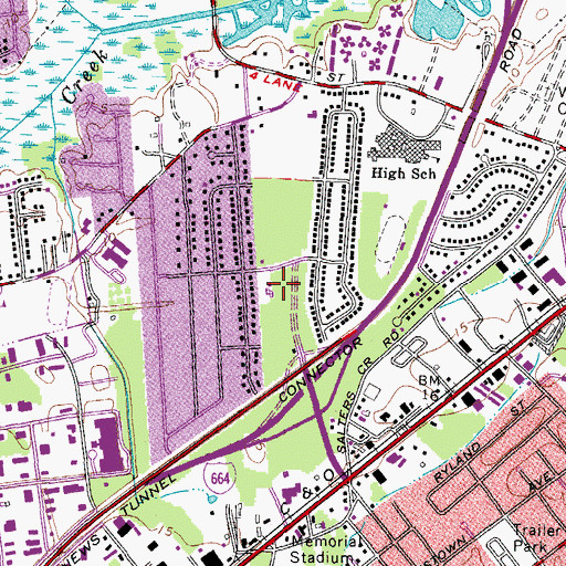 Topographic Map of New Life Church School, VA