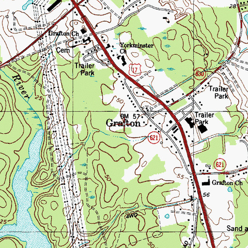 Topographic Map of Grafton Middle School, VA