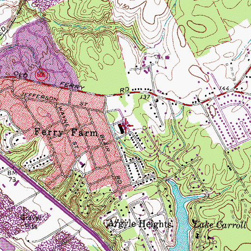Topographic Map of Colonial Preparatory School, VA