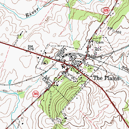 Topographic Map of Littte Graces Preschool, VA
