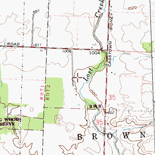Topographic Map of Garbry Big Woods Reserve, OH