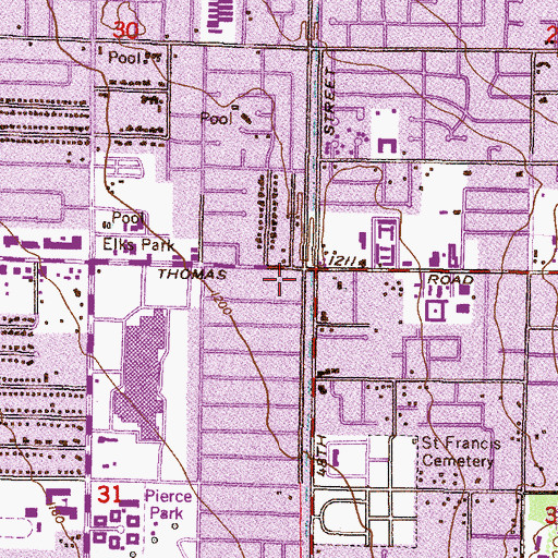 Topographic Map of Phoenix Fire Department Station 13, AZ