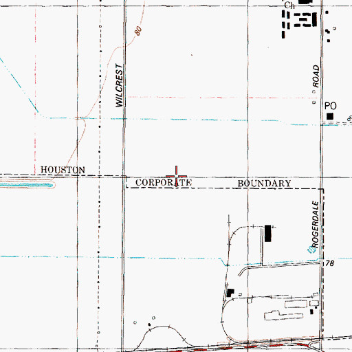 Topographic Map of Congregation of Ami, TX