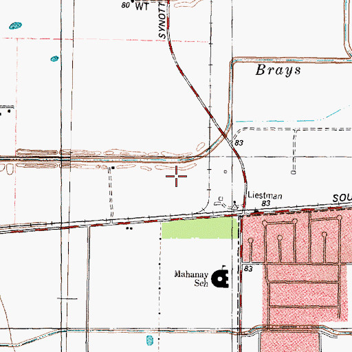 Topographic Map of Saint Justin Martyr Catholic Community Church, TX
