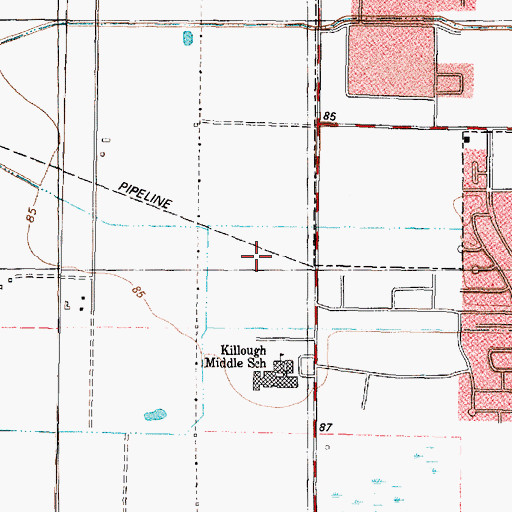 Topographic Map of Catalina Village, TX