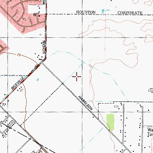 Topographic Map of Gessport, TX