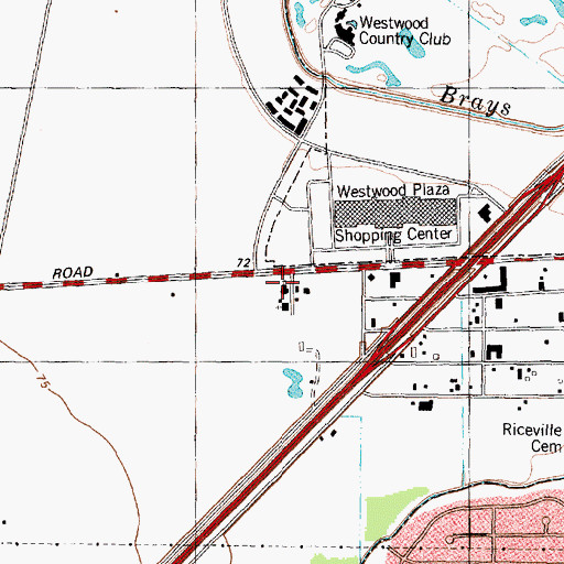 Topographic Map of The Retail Centre on Bissonnet, TX