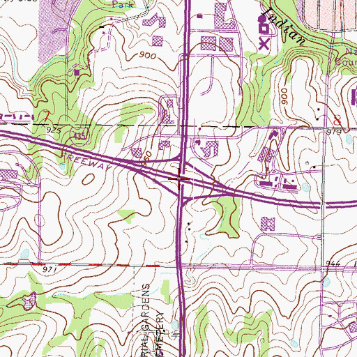 Topographic Map of Interchange 79, KS