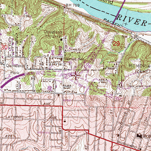 Topographic Map of Interchange 8, KS