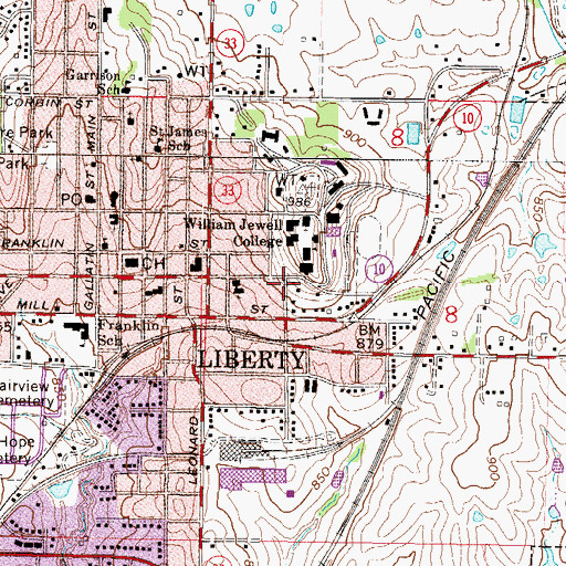 Topographic Map of Coventry House, MO