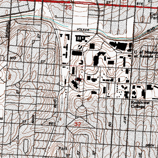 Topographic Map of Henry W Bloch School of Business and Public Administration, MO