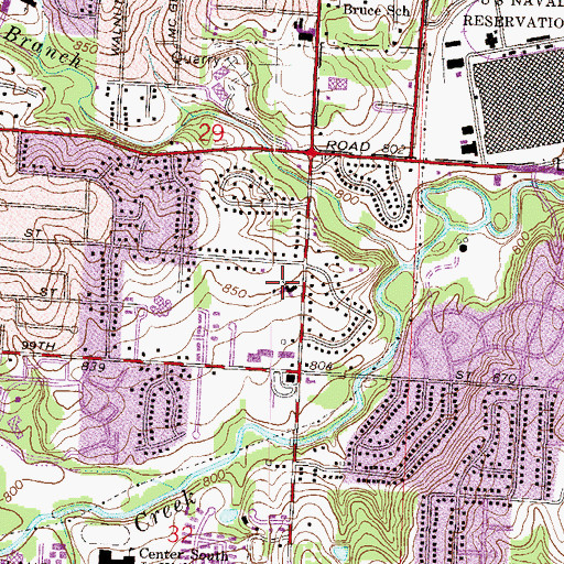 Topographic Map of Holmeswood Baptist Child Care Center (historical), MO