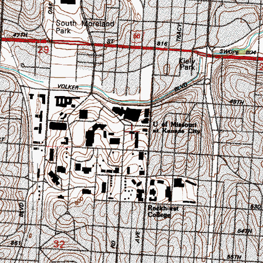 Topographic Map of Katz Pharmacy Building, MO