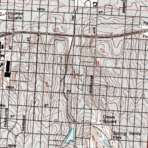 Topographic Map of Bethel African Methodist Episcopal Church, MO