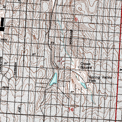 Topographic Map of Church of the Living God, MO