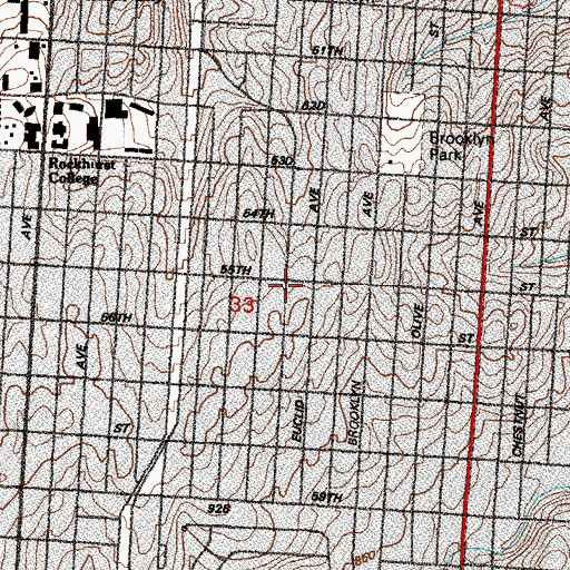 Topographic Map of Greater Mount Lebanon Missionary Baptist Church, MO