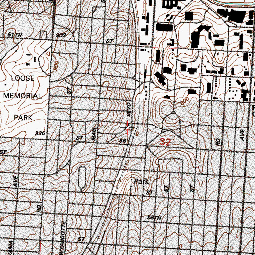 Topographic Map of I Am Temple and Sanctuary, MO