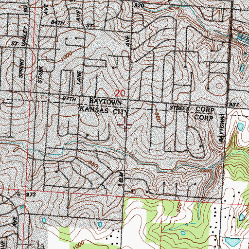 Topographic Map of Journey Foursquare Church, MO