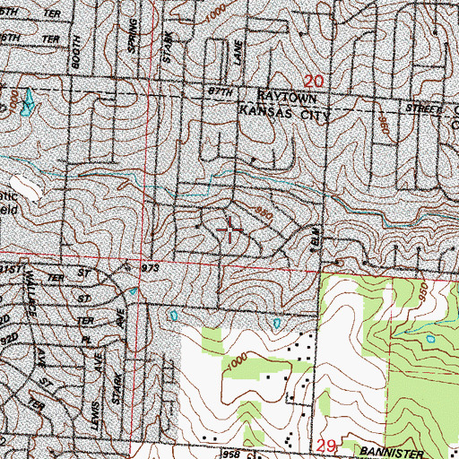 Topographic Map of Life Tabernacle First United Pentecostal Church, MO