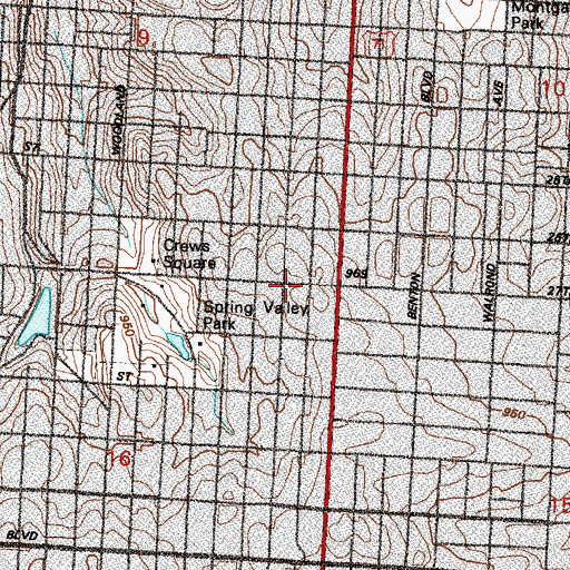 Topographic Map of Morning Star Baptist Church, MO