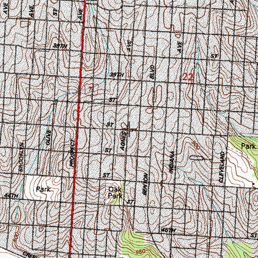 Topographic Map of Mount Ararat Baptist Church, MO