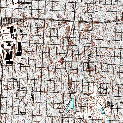 Topographic Map of Mount Pisgah Baptist Church, MO