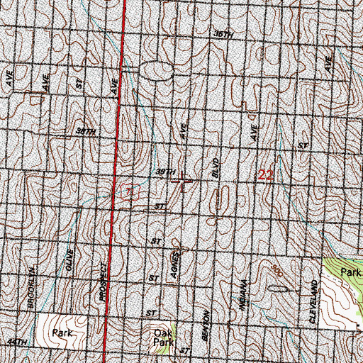 Topographic Map of New Testament House of Prayer, MO