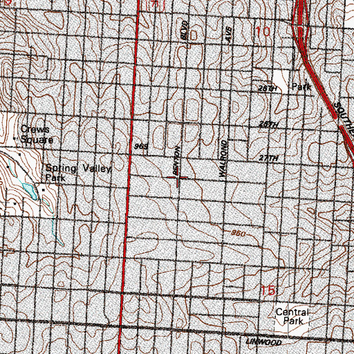 Topographic Map of Saint Augustines Episcopal Church, MO