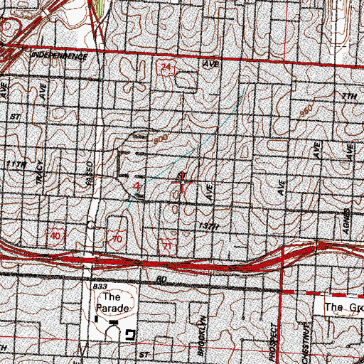 Topographic Map of Saint Mark Union Church, MO
