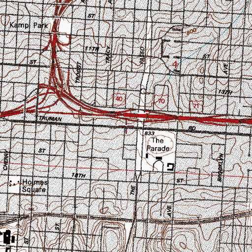 Topographic Map of Saint Stephen Baptist Church, MO