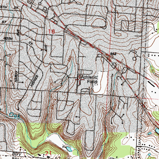 Topographic Map of Southview Baptist Church, MO