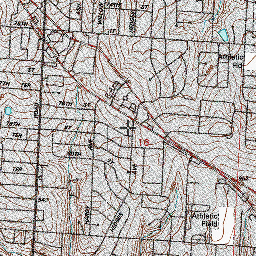Topographic Map of Raytown Success Academy, MO