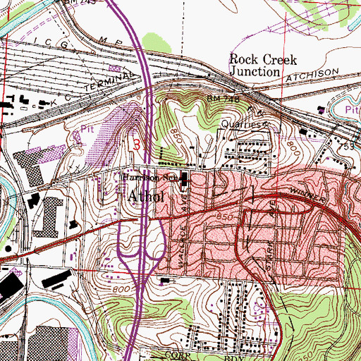 Topographic Map of Southwest Charter School, MO