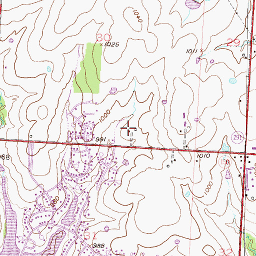 Topographic Map of Trailridge Elementary School, MO