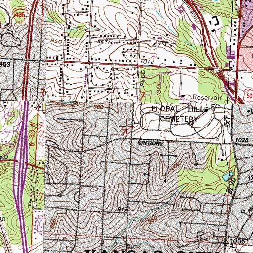 Topographic Map of Trinity Independent Baptist Church, MO